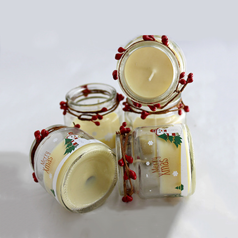 Candle wholesaler Christmas scented candle with private label and customized packaging for home decor